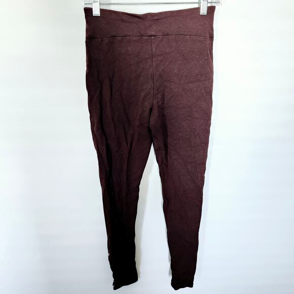 Brown Leggings Gold Accent Detail - Picture 3 of 5